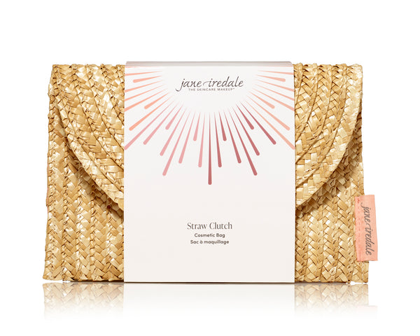Jane Iredale Straw Clutch Cosmetic Bag